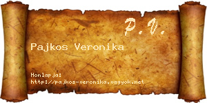 Pajkos Veronika névjegykártya